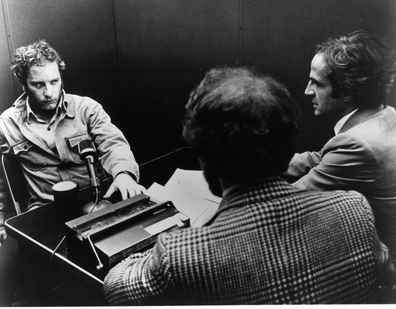 François Truffaut, Richard Dreyfuss, and Bob Balaban in Close Encounters of the Third Kind
